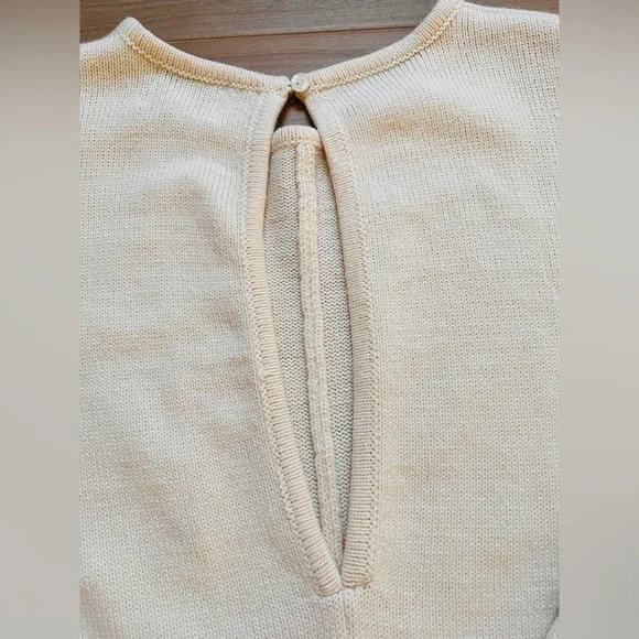 SABO Australia Knit Playsuit Romper Medium Cream Sage Striped Bell Sleeve Lounge - Picture 6 of 8